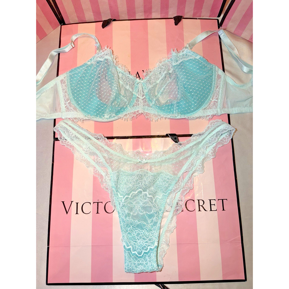 Victoria's Secret Bra Dream Angels 36DDD & XL Brazilian Panty